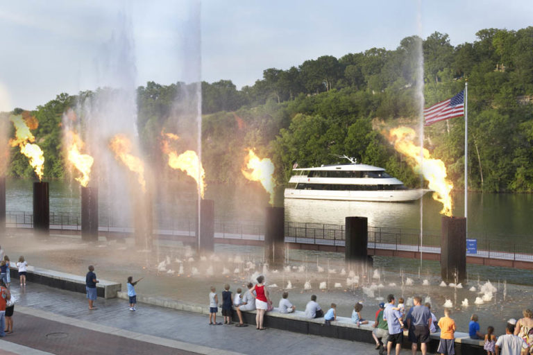 The Branson Landing Fountain Show Main Street Marina